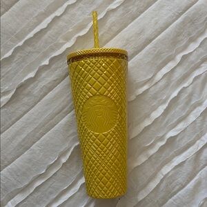 Starbucks Vibrant Yellow Textured Tumbler